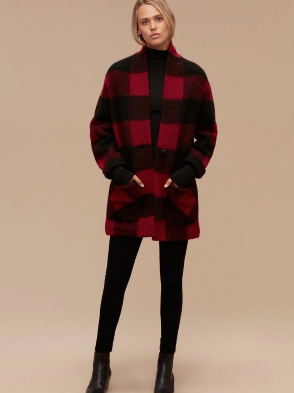 Aritzia Wilfred Off Duty plaid jacket